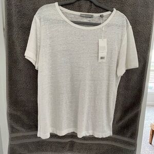 Vince white tee (cotton/linen)